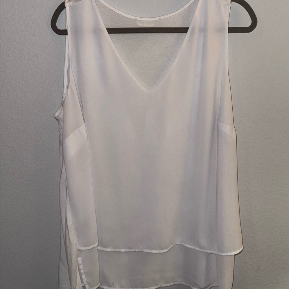Michael Kors White Layered Tank Top